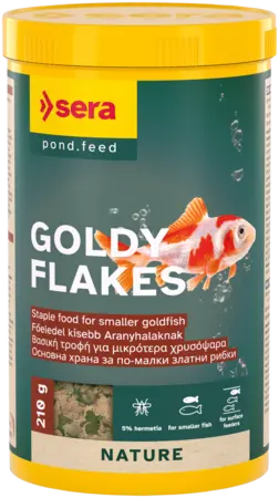 Sera Goldy Nature Flakes 100 ml natural flake food for goldfish and coldwater aquarium fish