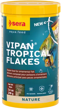 Vipan Tropical Flakes 1,000 ml 7.4 oz (210 g) Tropical Treasures Wyo LLC