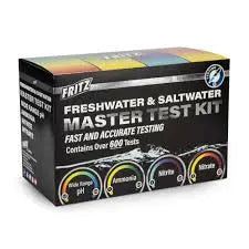 Fritz Master Test Kit – complete aquarium water testing kit with pH, ammonia, nitrite, and nitrate tests for freshwater and saltwater fish tanks.