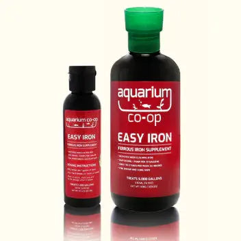 Easy Iron 16oz aquarium fertilizer – liquid iron supplement for red aquarium plants, available for in-store pickup at Tropical Treasures Wyo.