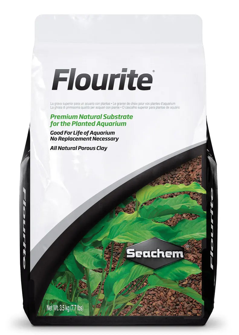 Seachem Flourite 15.4 lb planted aquarium substrate bag – natural clay gravel for freshwater tanks