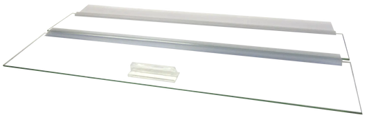 Aquarium Masters 36 × 18 inch hinged glass aquarium canopy with handle and rear backstrip