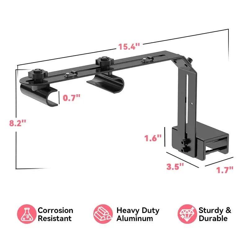 Hygger retractable aquarium light bracket adjustable mount for fish tank lighting setup