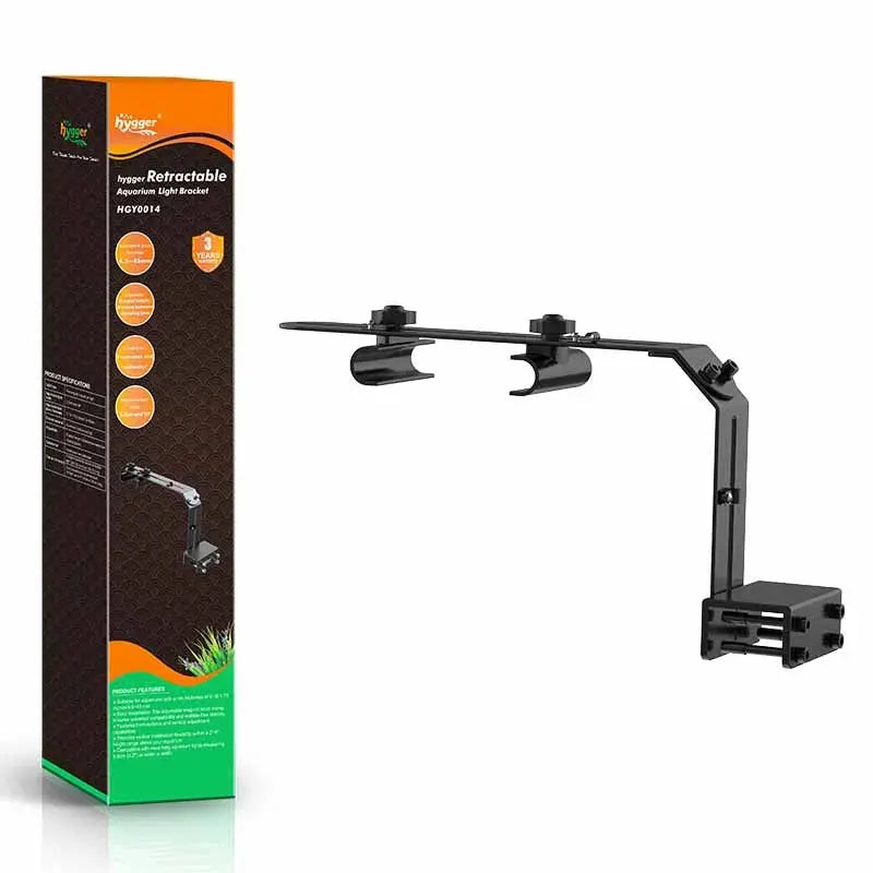 Hygger retractable aquarium light bracket adjustable mount for fish tank lighting setup
