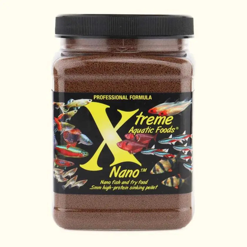xtreme nano 0.5mm pellets feeding small nano fish in aquarium