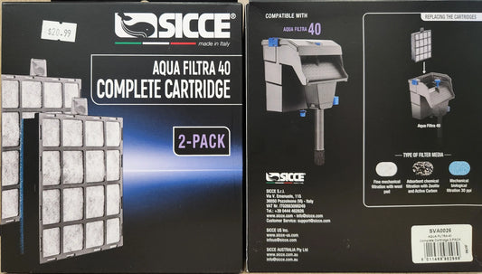Sicce Aqua Filtra 40 Replacement Cartridge – 2 Pack