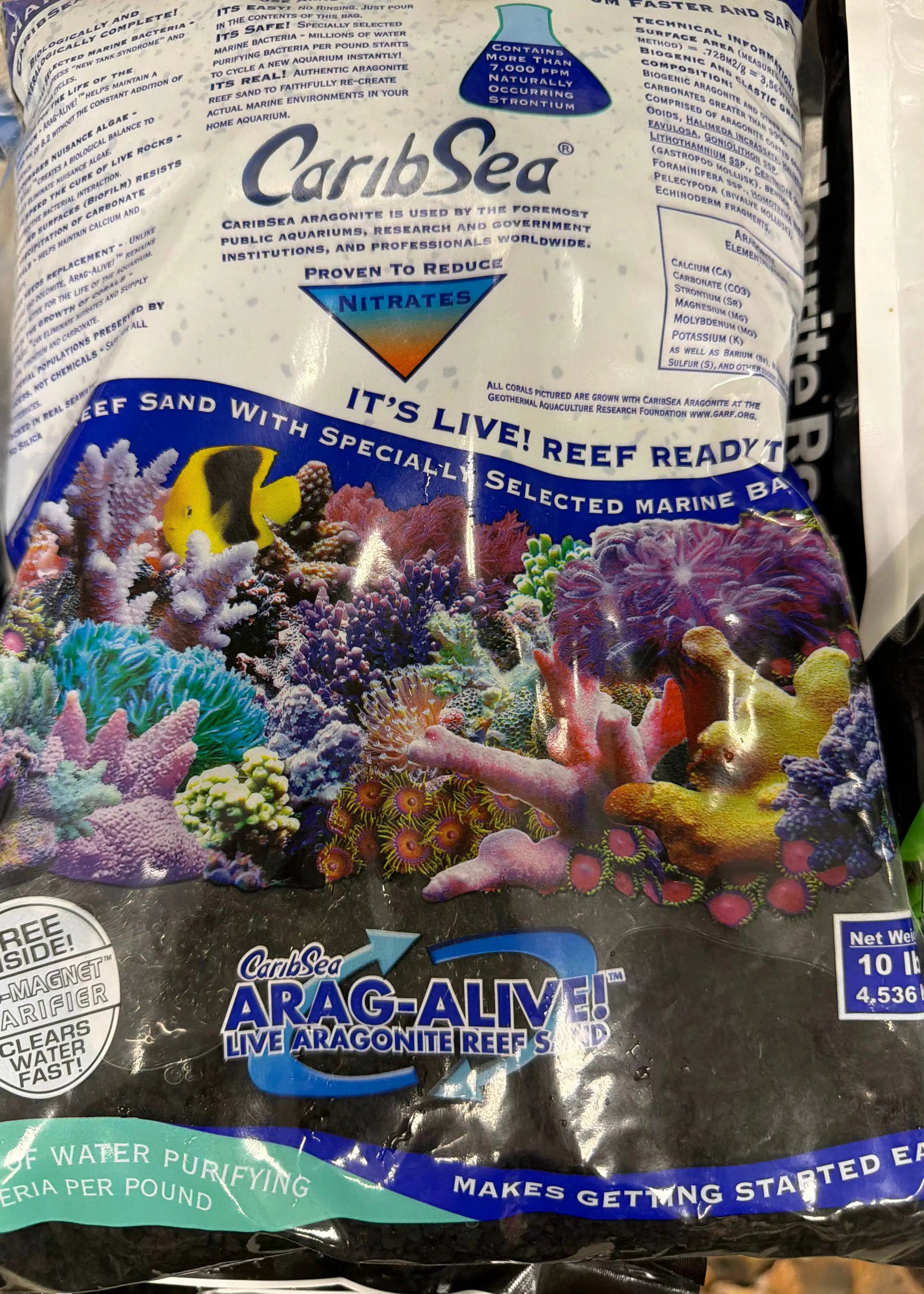 CaribSea Arag-Alive! Live Aragonite Reef Sand 10lb